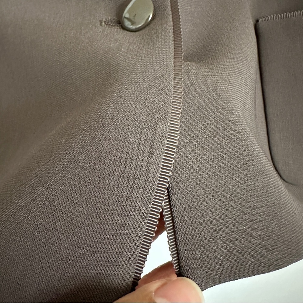 Vintage Talbots Women's Petite Dark Brown Button Up Short Jacket Blazer sz 12P - Picture 7 of 10